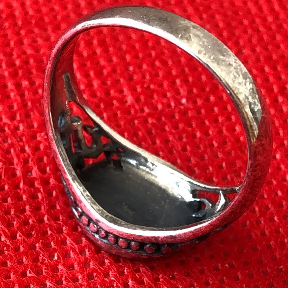 Solid Sterling Silver Middle Eastern Ring S 10 - image 3